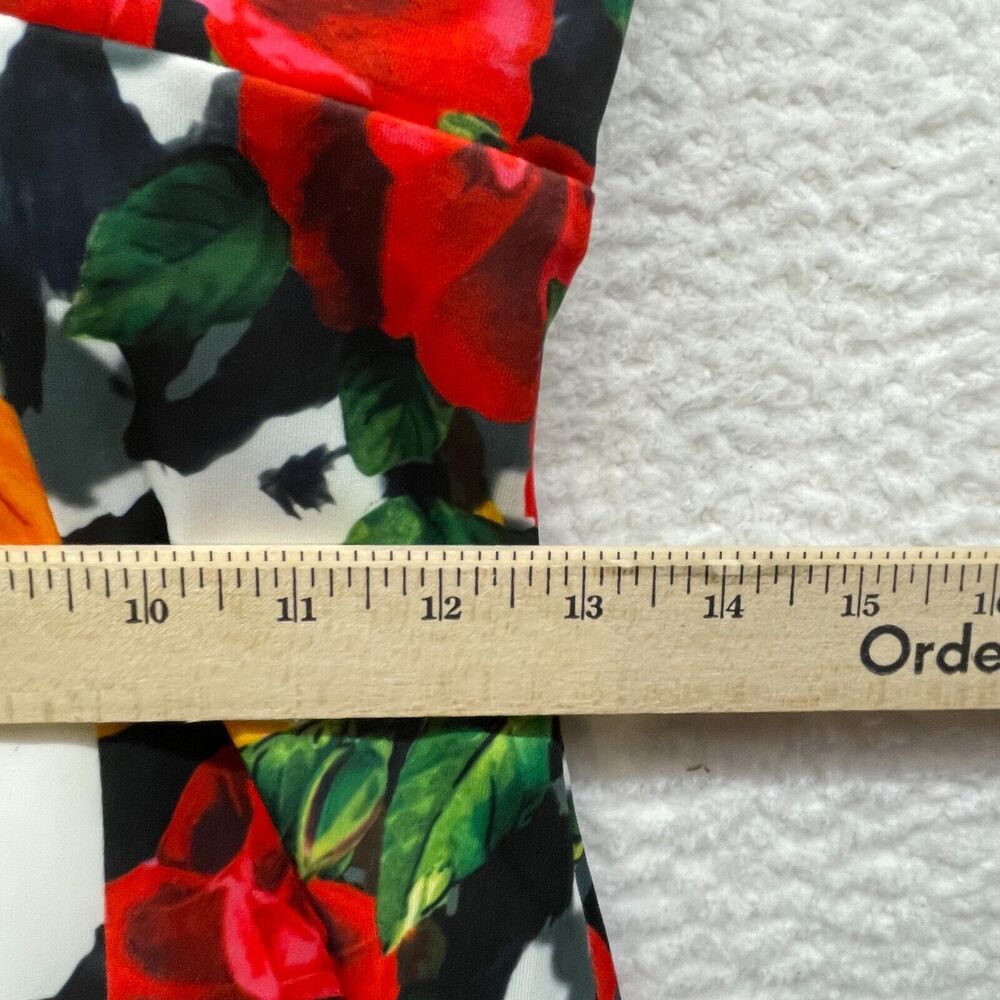 Alexia Admor Womens Dress 2 Red Green Floral V Neck Sheath Sleeveless Lined New - Picture 11 of 14